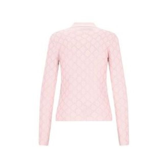 Gucci Women "Gg Crystal" Knit Polo Shirt - Picture 2 of 5